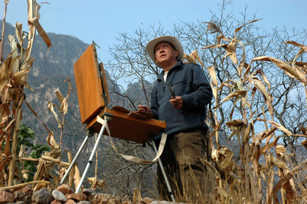 施锐江简介,施锐江作品展示,国画家施锐江